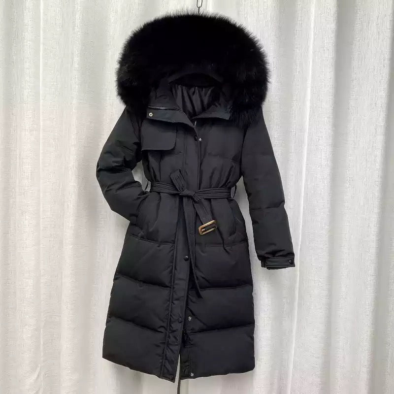Jasmine light down coat- black