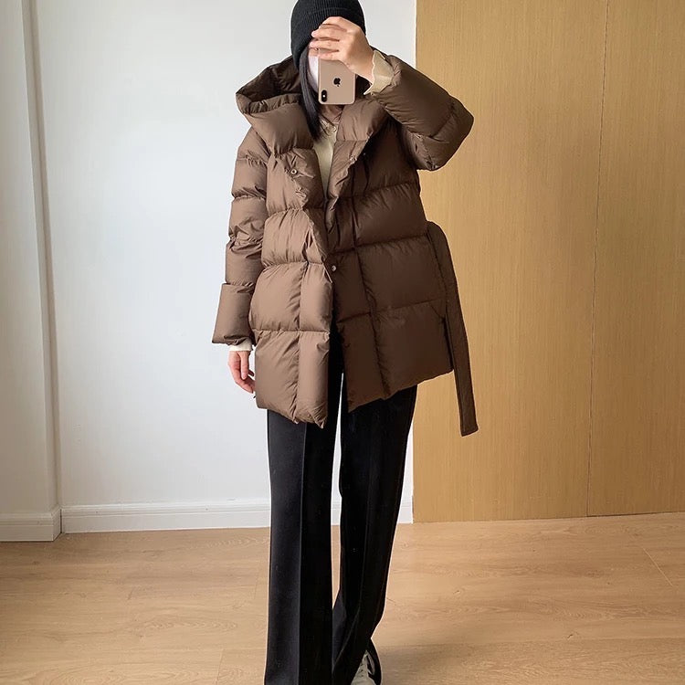 Amara down jacket- brown
