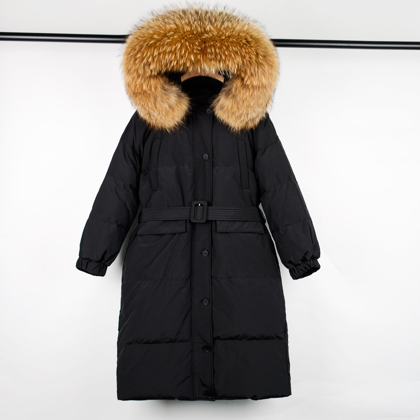 Celine light down coat- black/brown