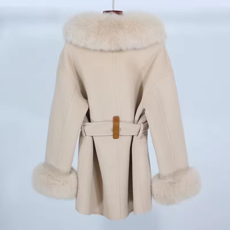 Alissa fur coat- beige