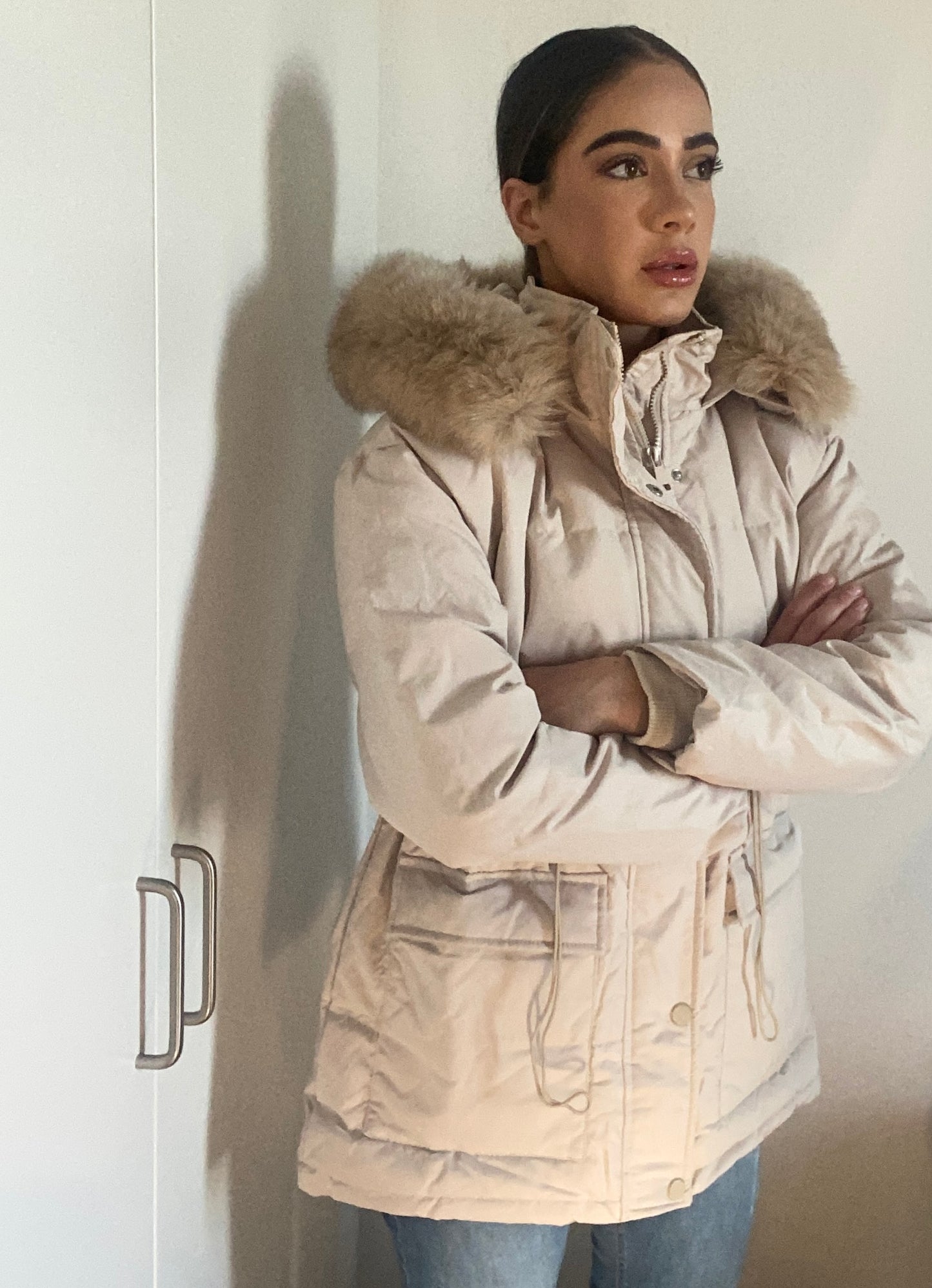 Dina down coat- beige