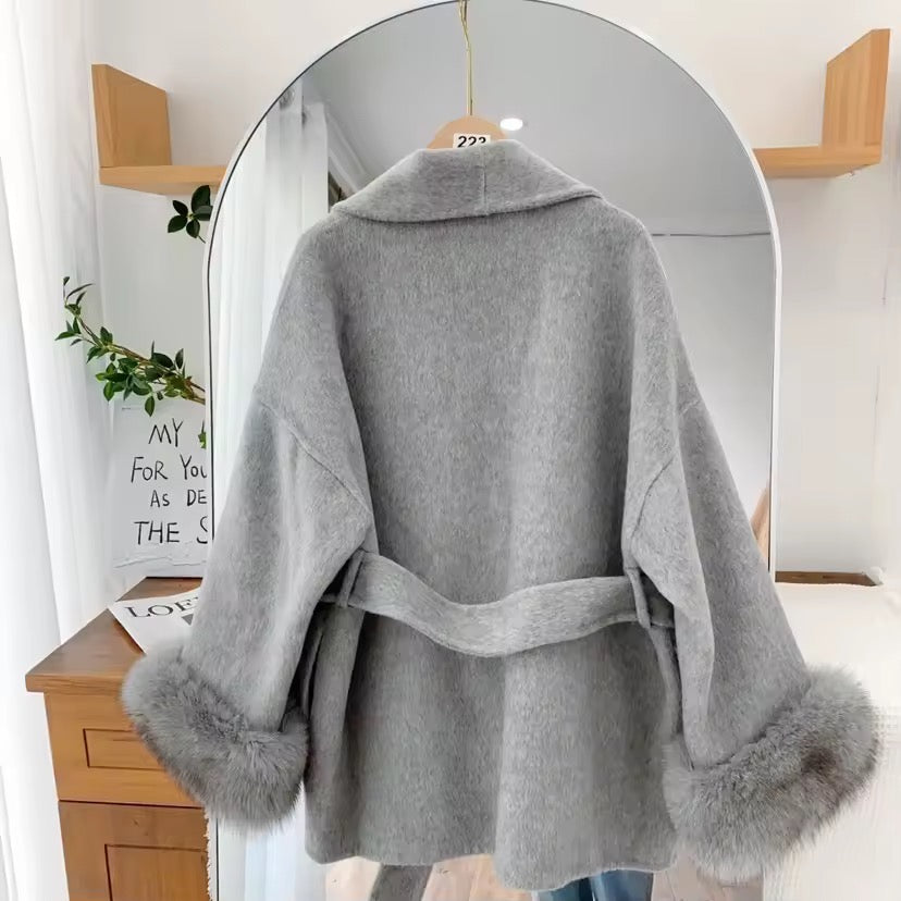 Betsy fur coat- grey