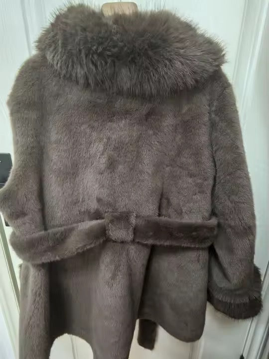 Carrie fake fur coat- brown