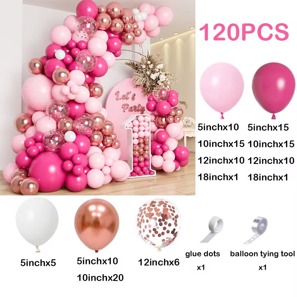 Balloon garland- mixed pink