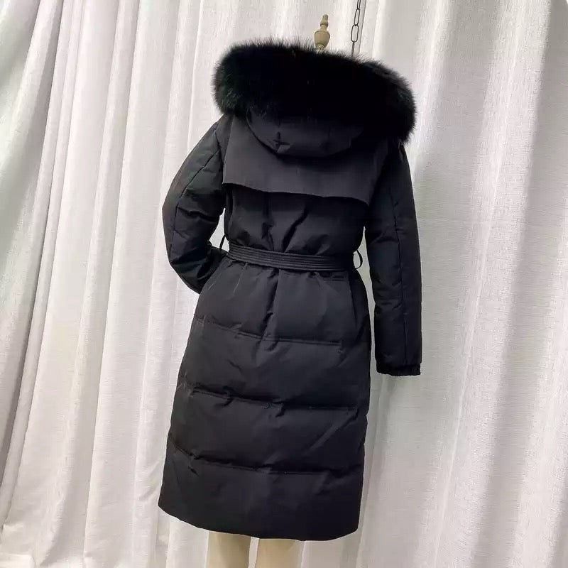Jasmine light down coat- black