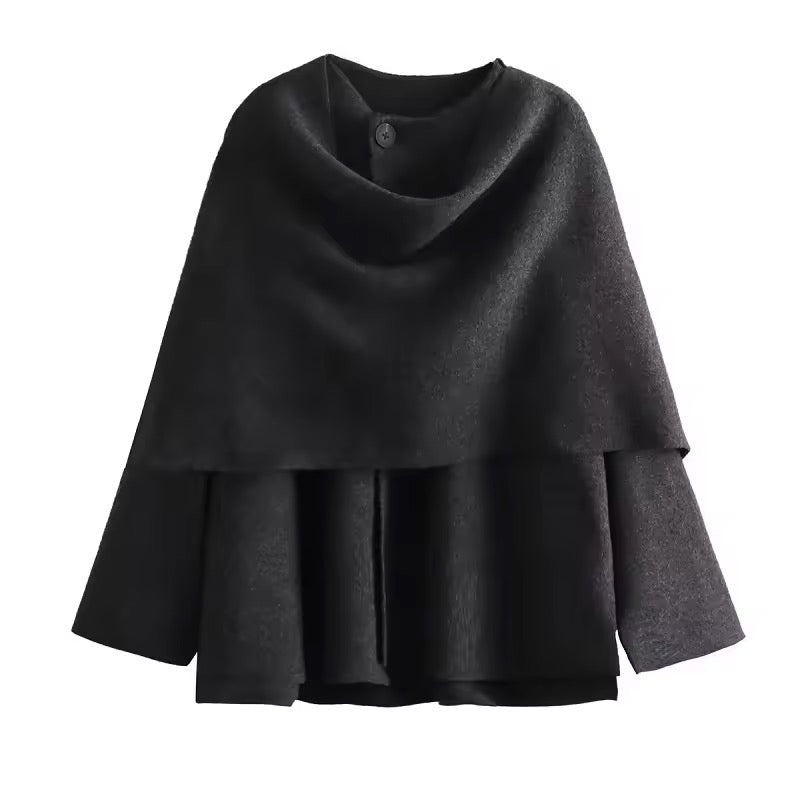 Anais cape- dark grey