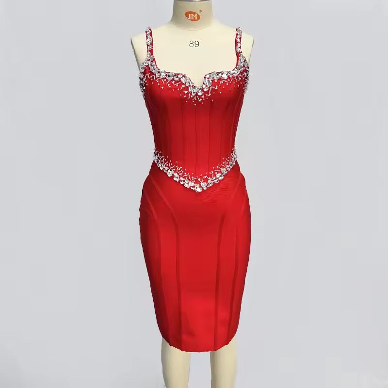 Milania dress- red