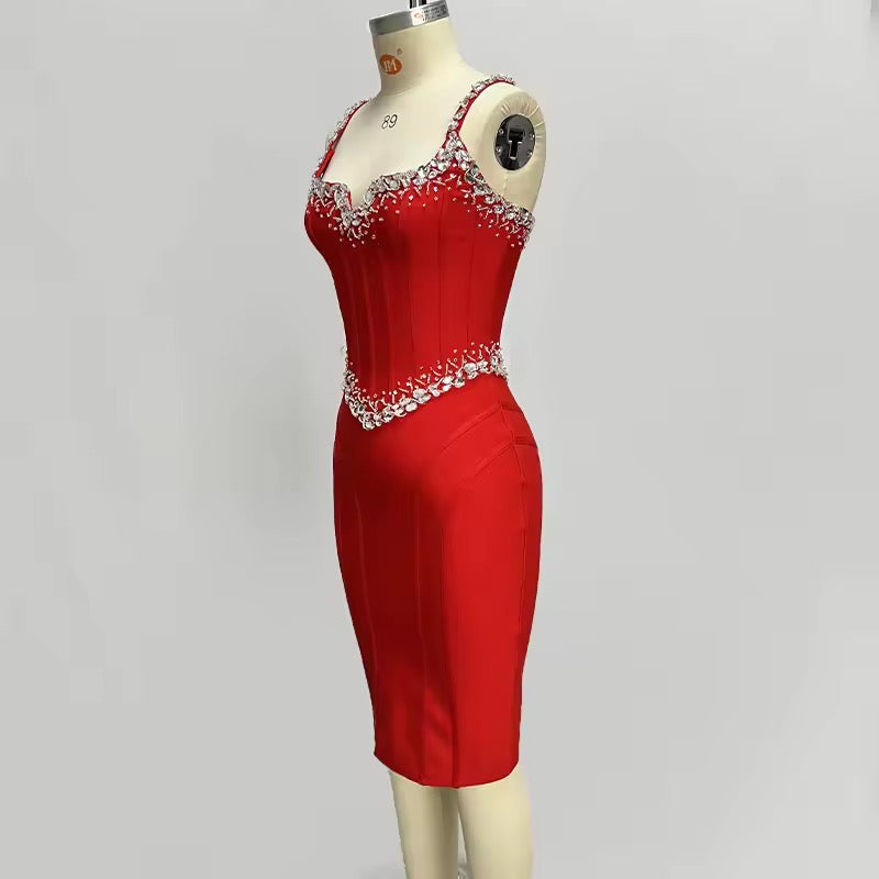 Milania dress- red