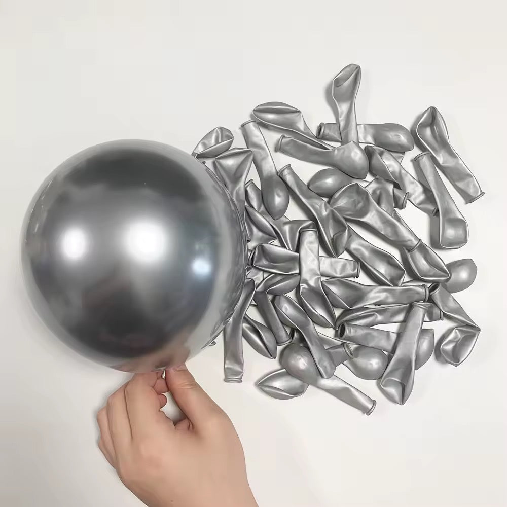 Balloon garland- silver