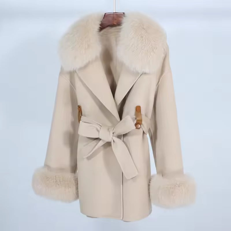 Alissa fur coat- beige
