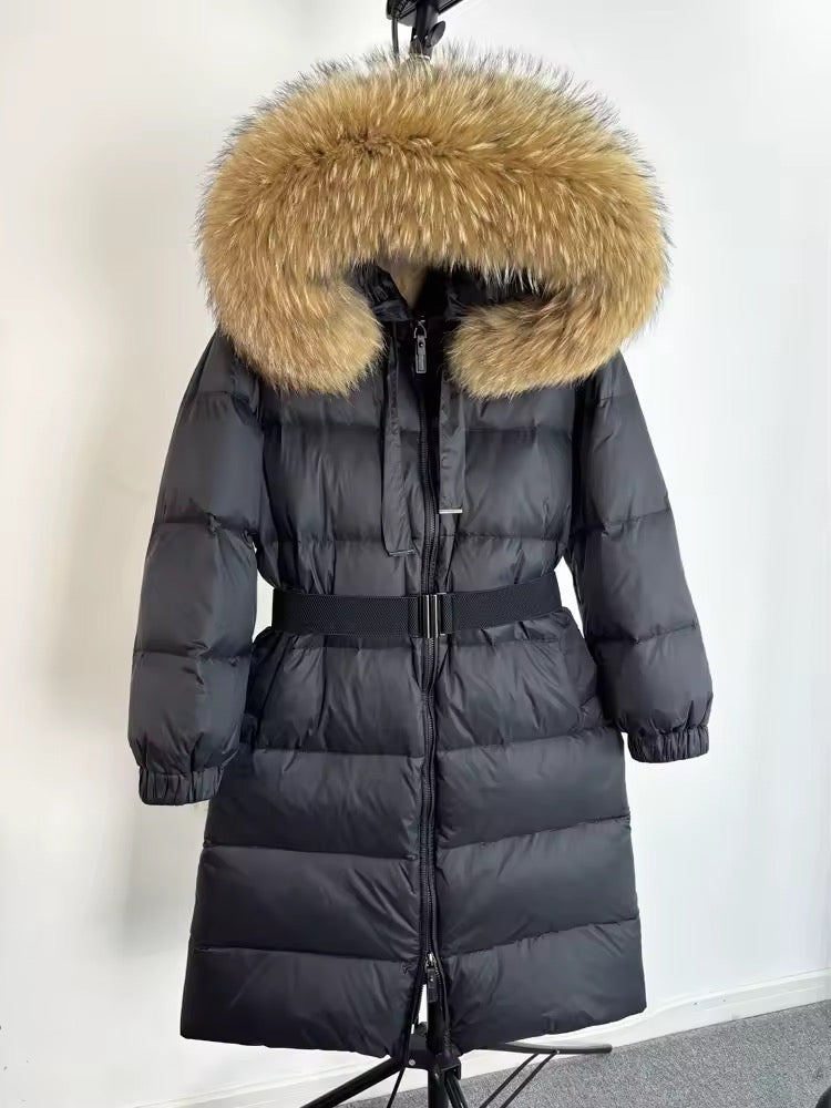 Donna down coat- black/brown
