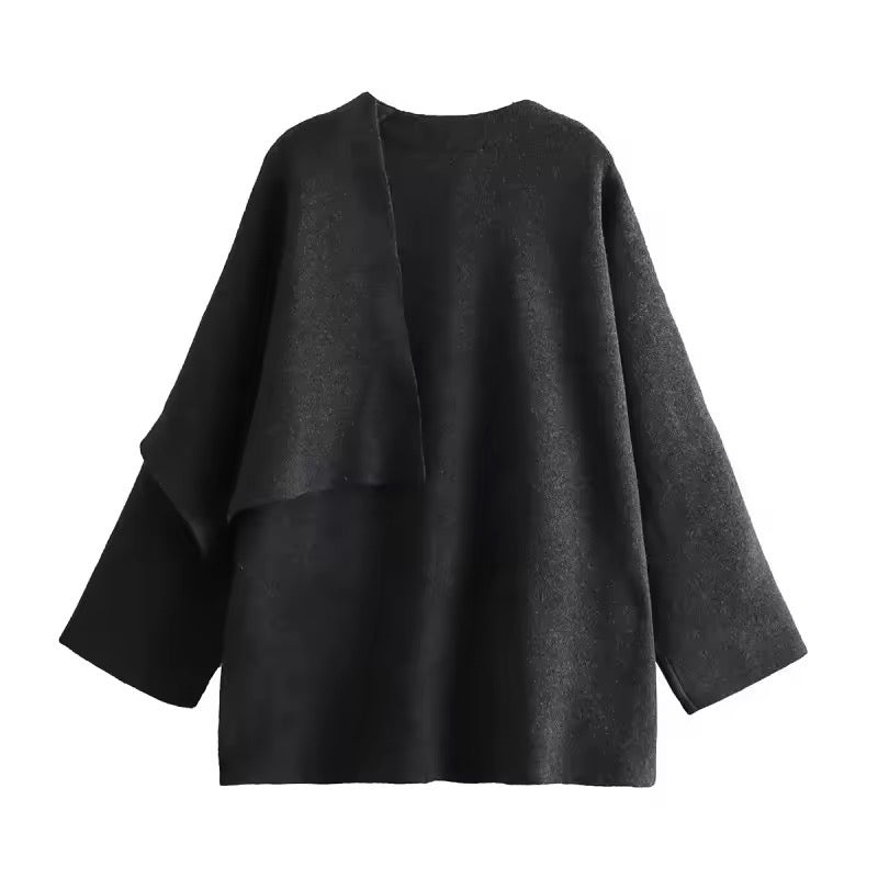 Anais cape- dark grey