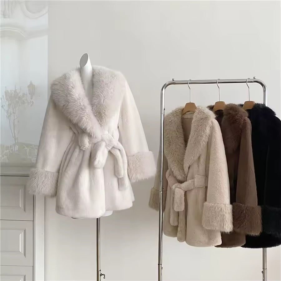 Carrie fake fur coat- brown