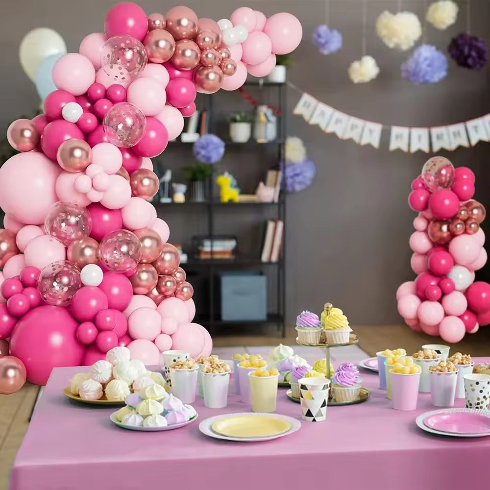 Balloon garland- mixed pink