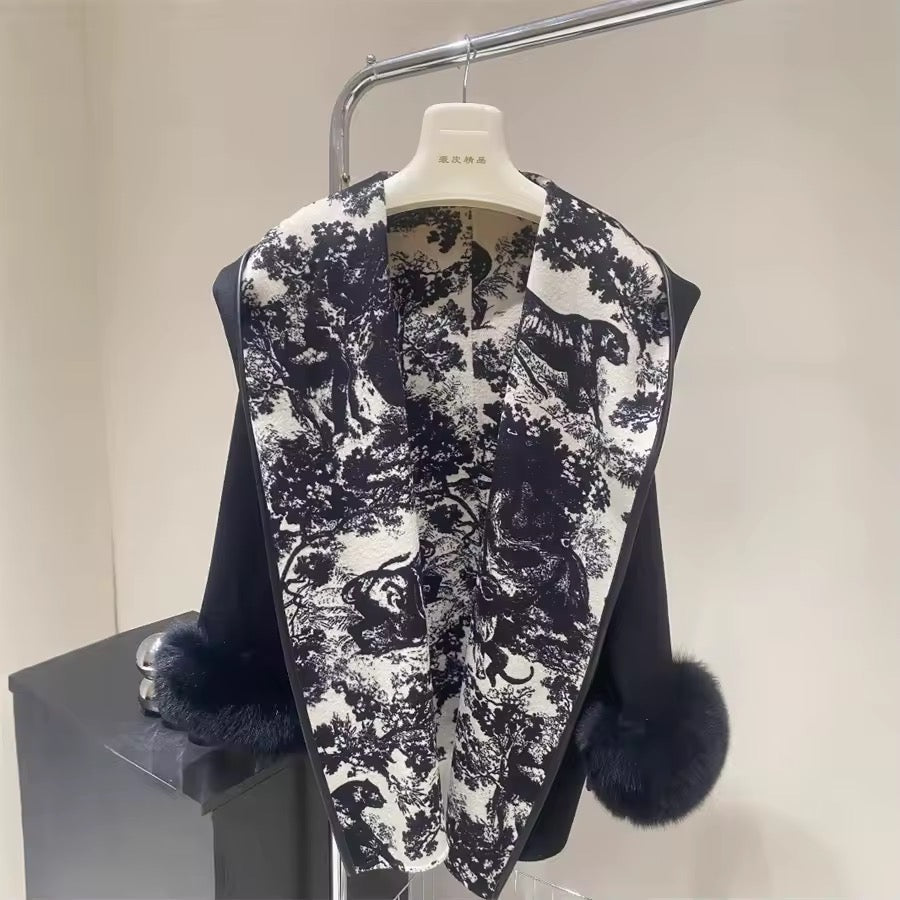 Glinda fur coat- black