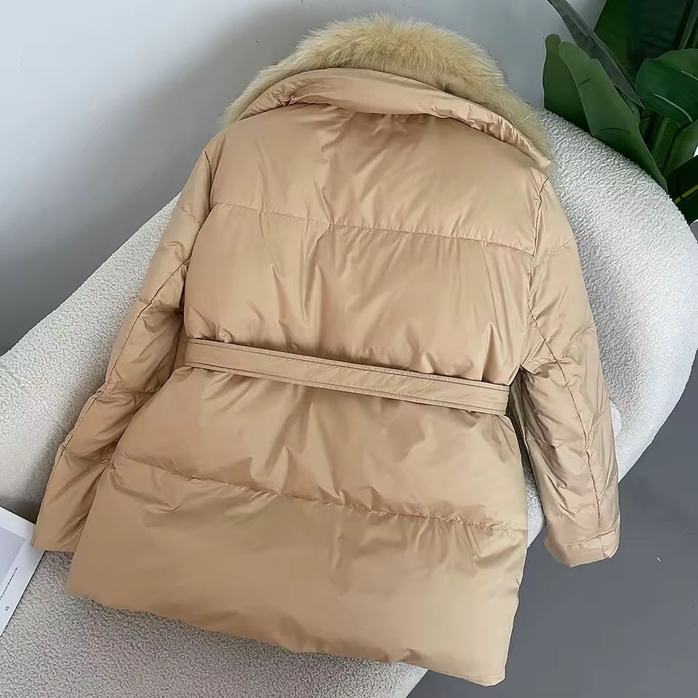 Farrah down jacket- dark beige