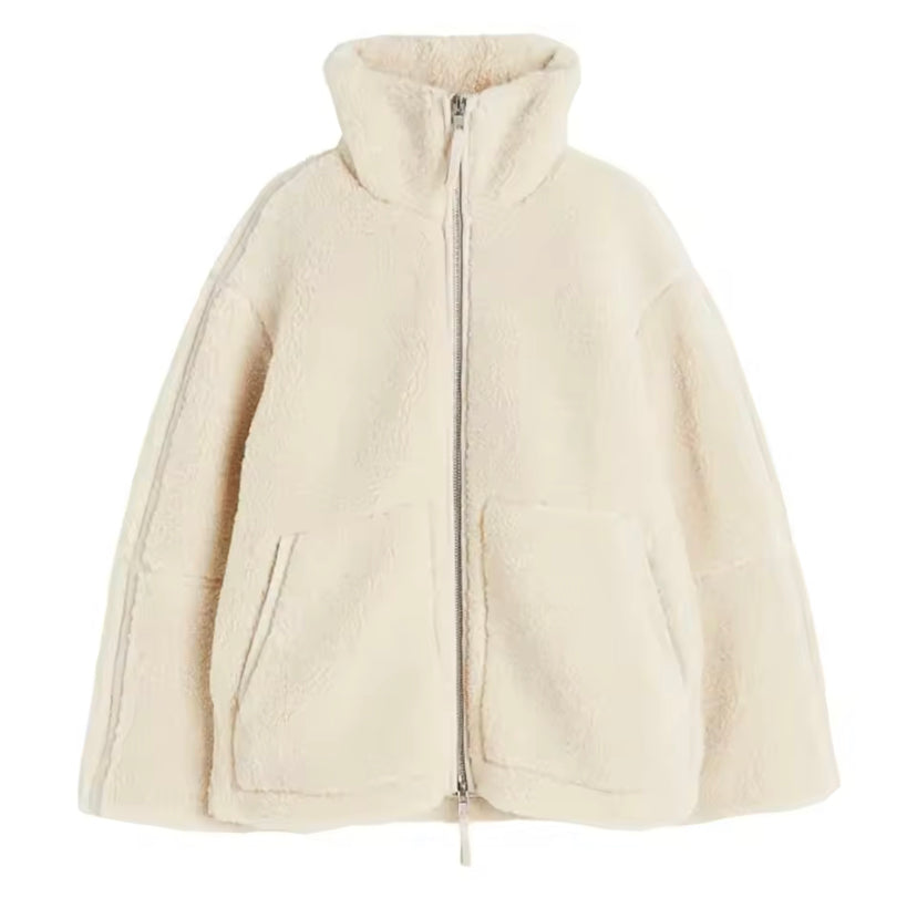 Lara teddy jacket- light beige