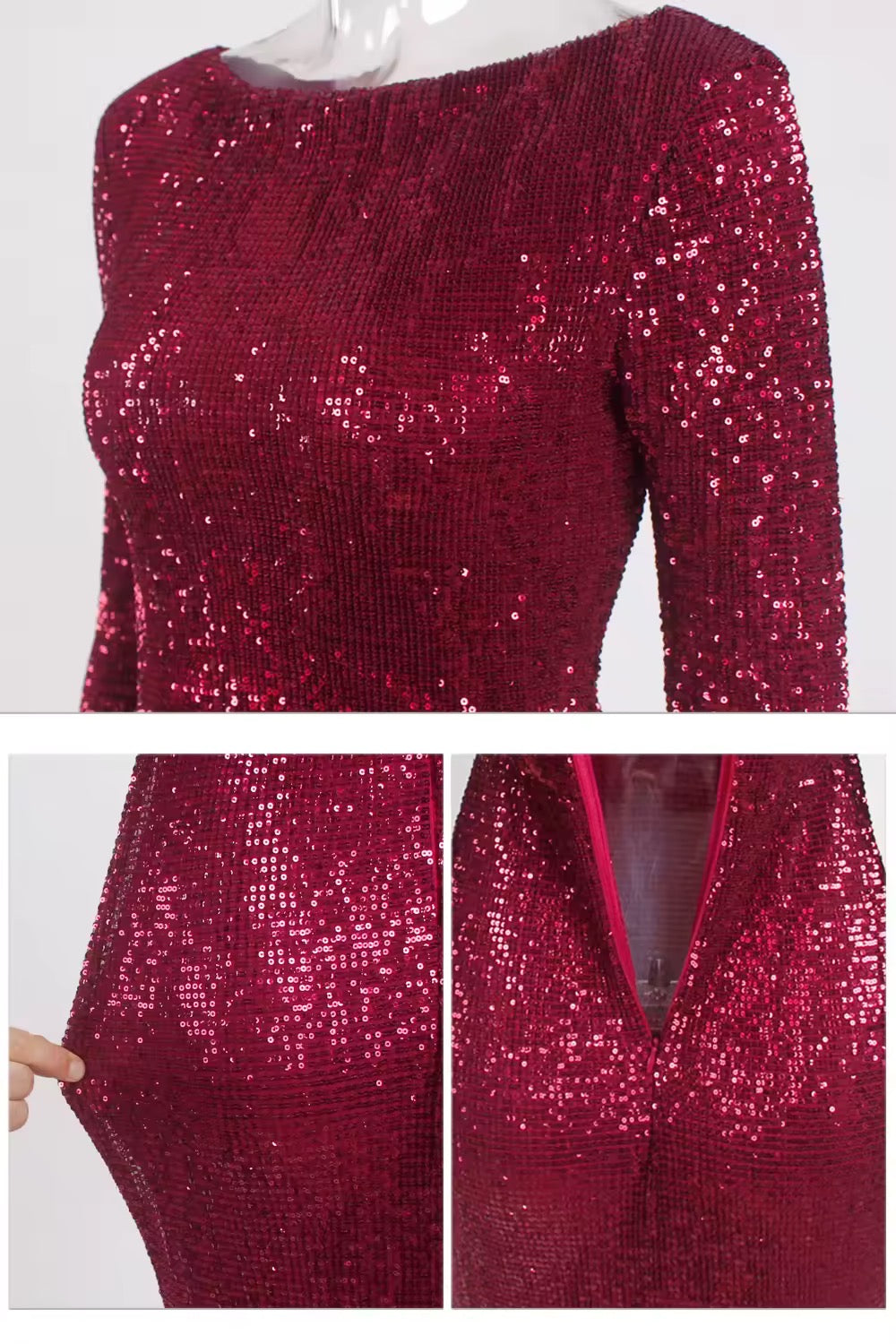 Romina gown- dark red