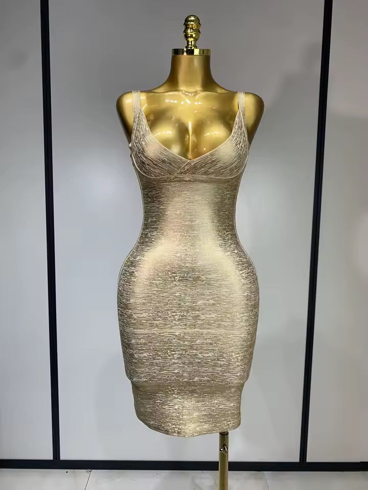 Sarah bandage dress- golden