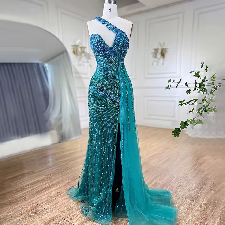 Betsy dress- blue/green