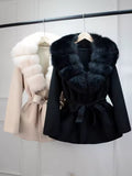 Mona fur coat- black