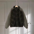 Donia faux fur jacket- green