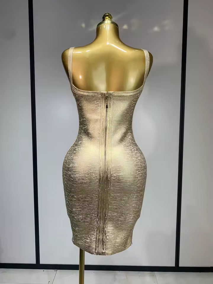 Sarah bandage dress- golden