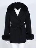 Sandra fur coat- black