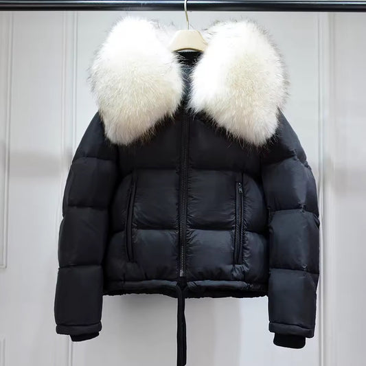 Alicia down coat- black/white