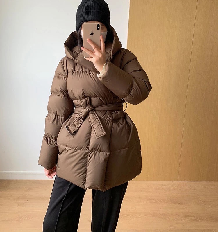 Amara down jacket- brown