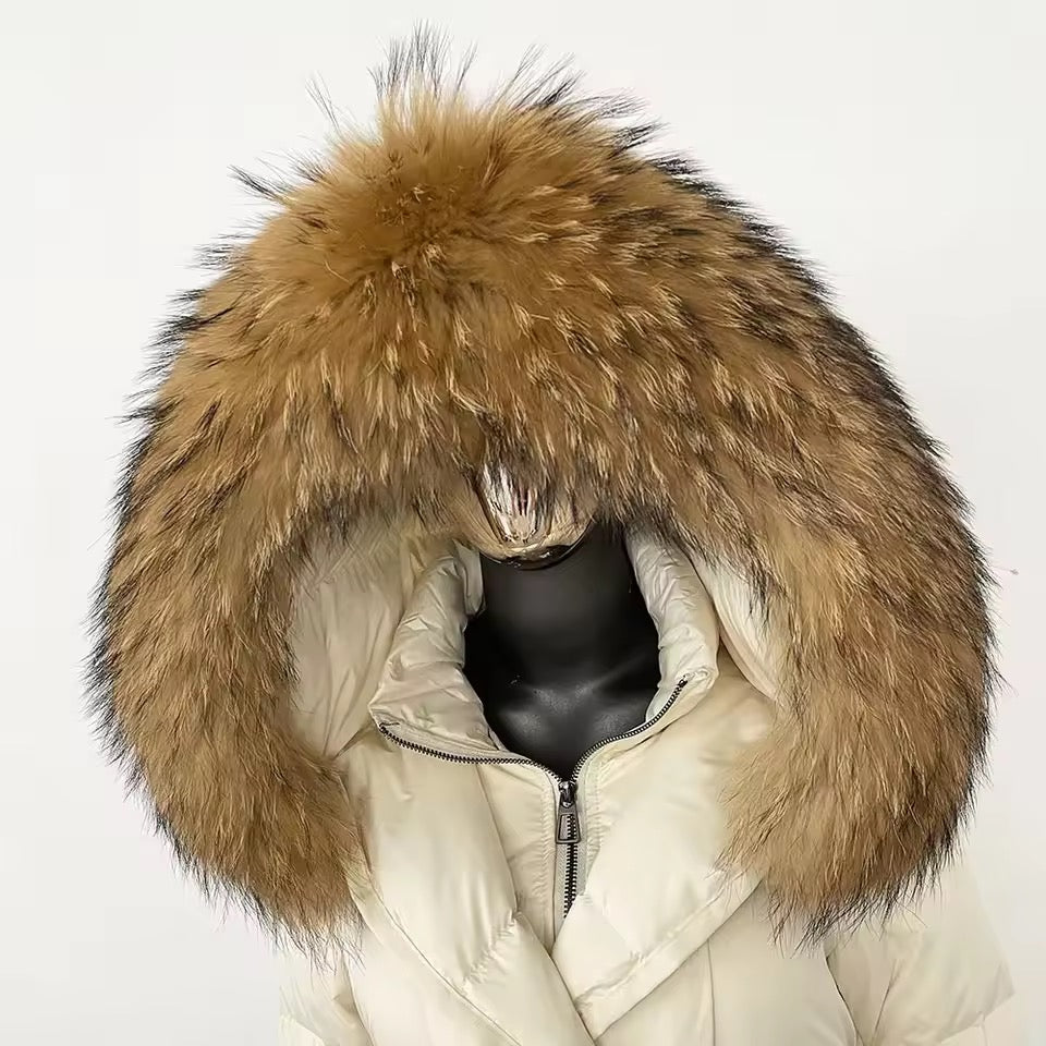 Valeria down coat- white/brown