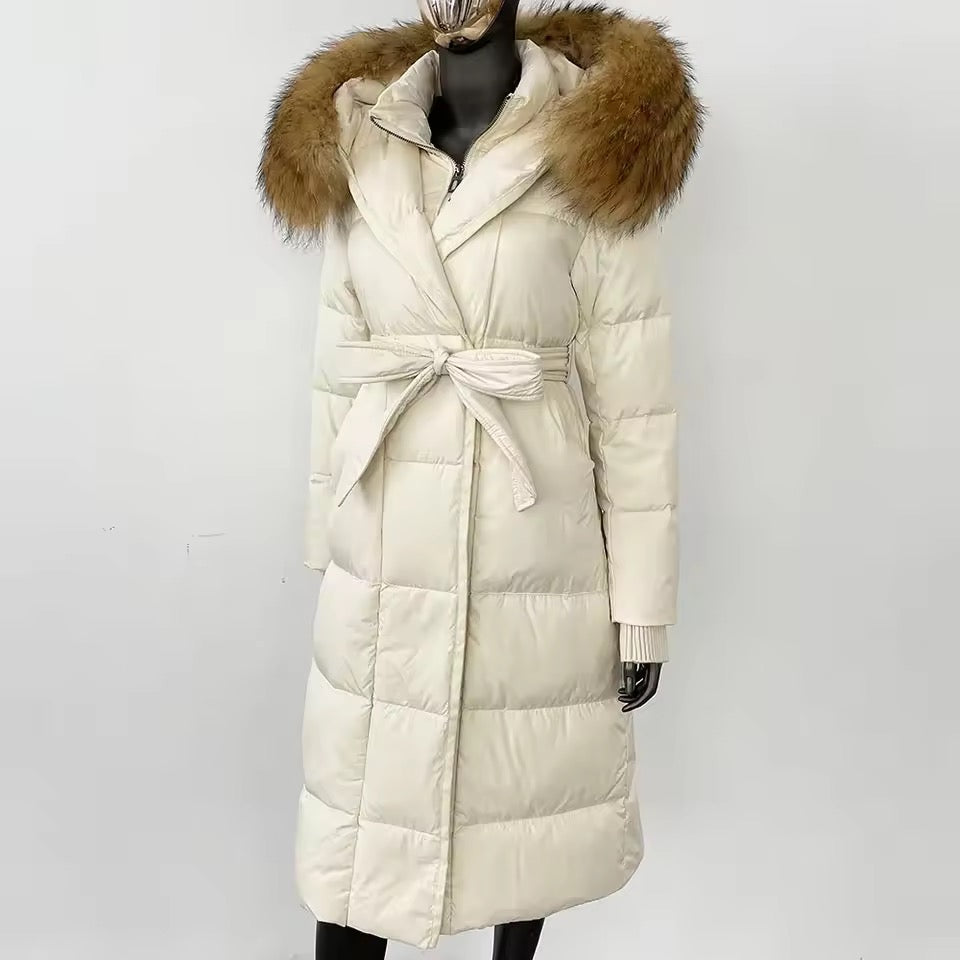 Valeria down coat- white/brown