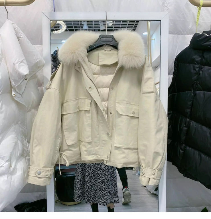 Melinda over sized down jacket- beige