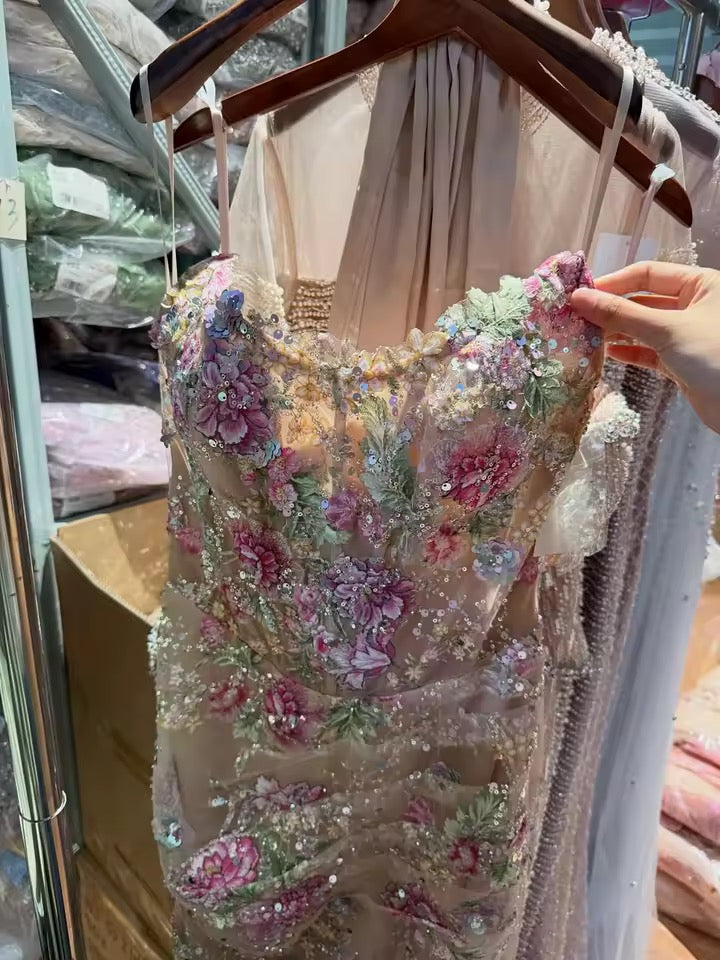 Veronica dress- nude