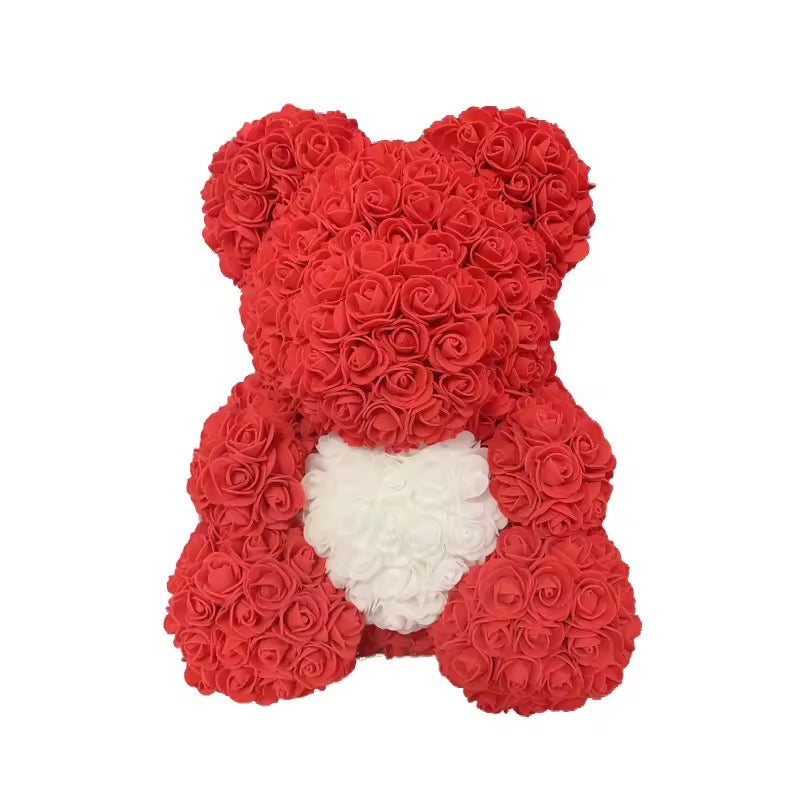 Rose teddy- red/white