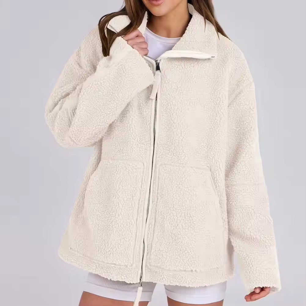 Lara teddy jacket- light beige