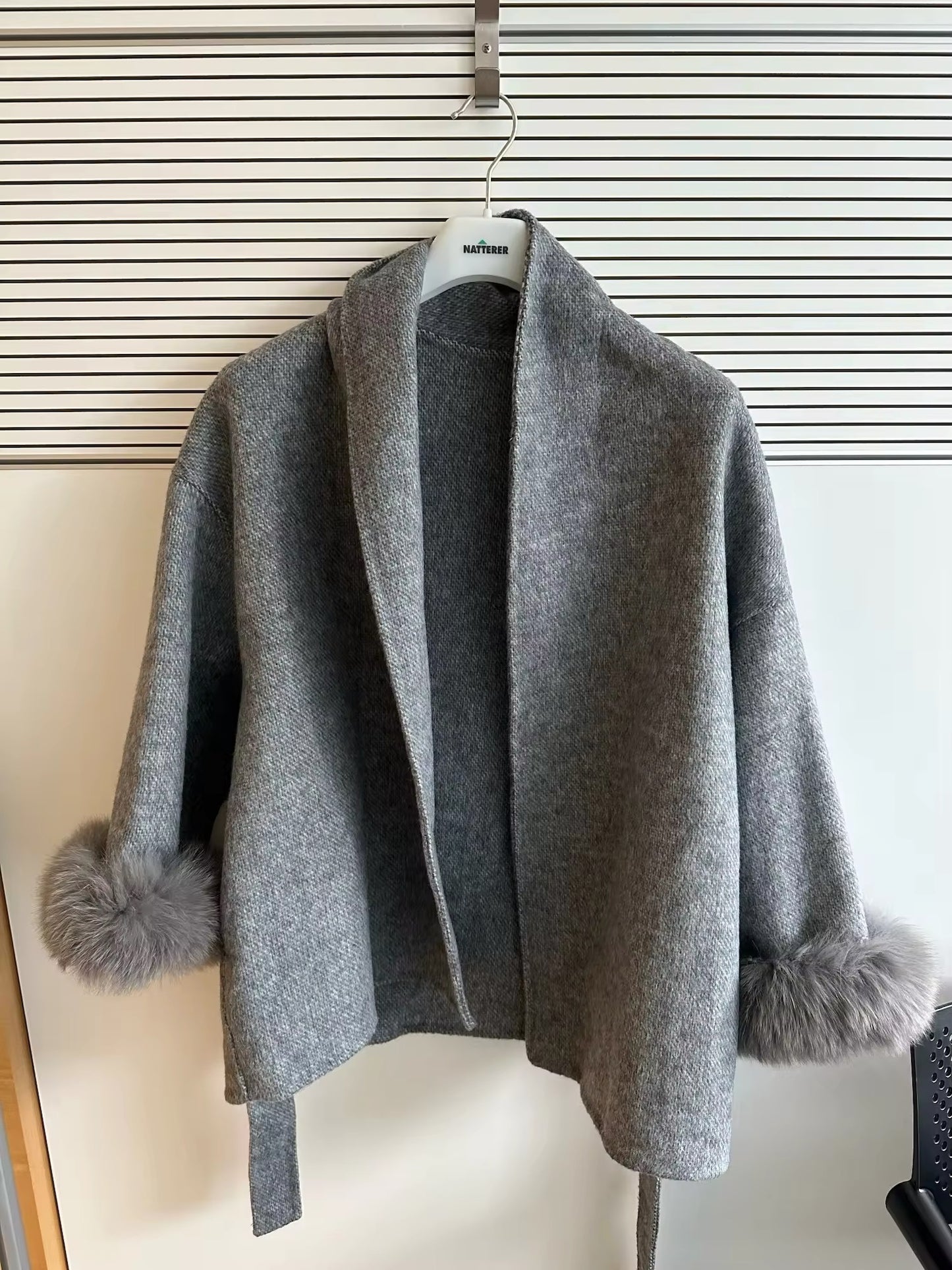 Betsy fur coat- grey