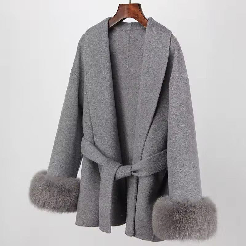 Betsy fur coat- grey