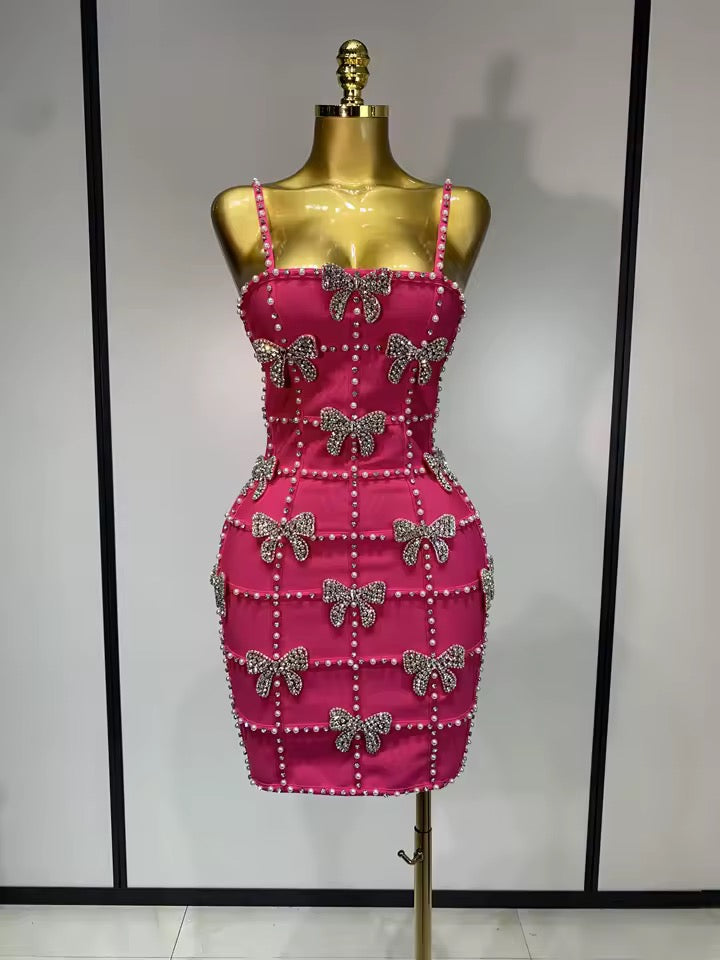 Morgan bandage dress- pink