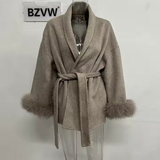 Betsy fake fur coat- deep beige