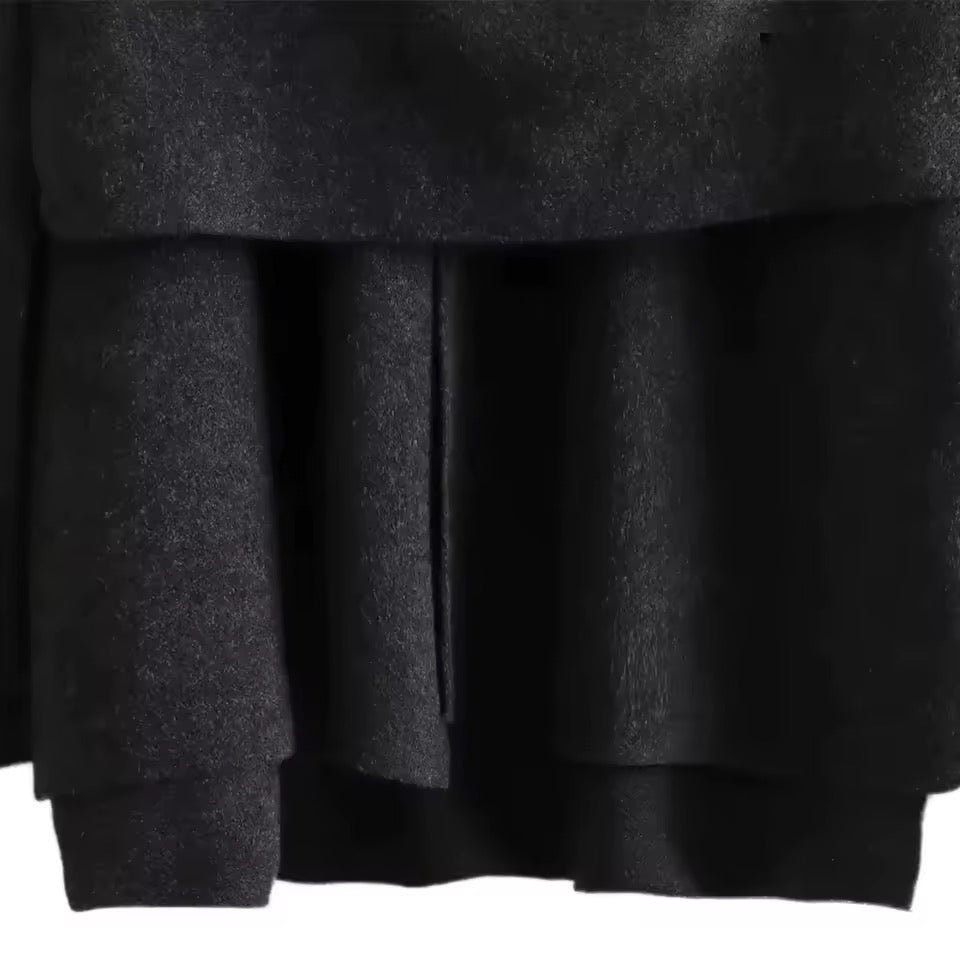 Anais cape- dark grey