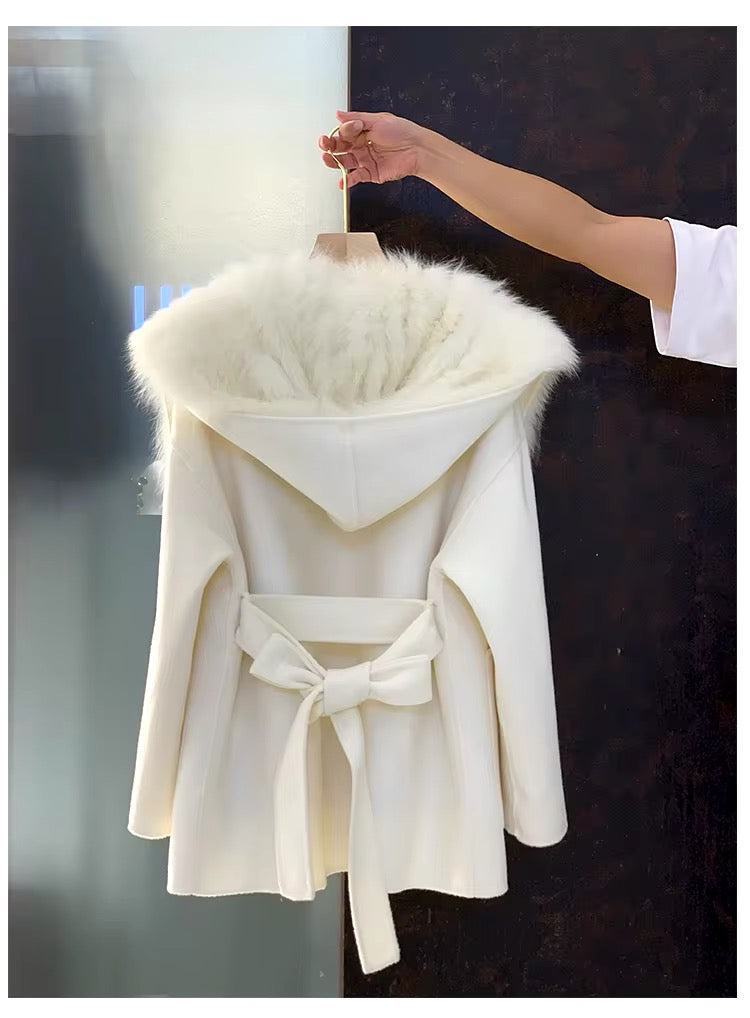 Mathilda fake fur coat- white