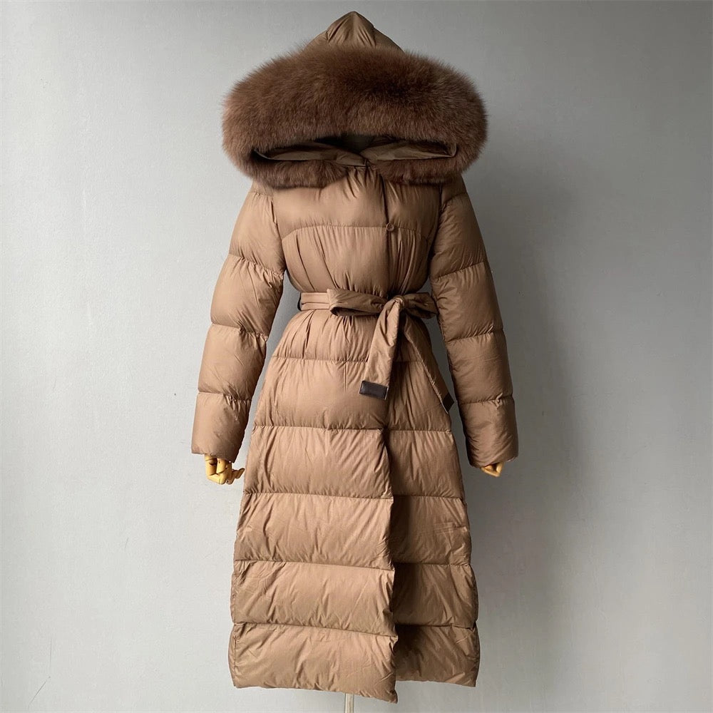 Belle down coat- brown