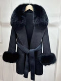 Vera fur coat plus- black