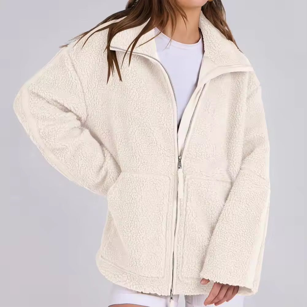 Lara teddy jacket- light beige