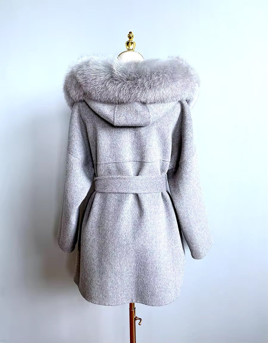 Noelia fur coat extra- grey