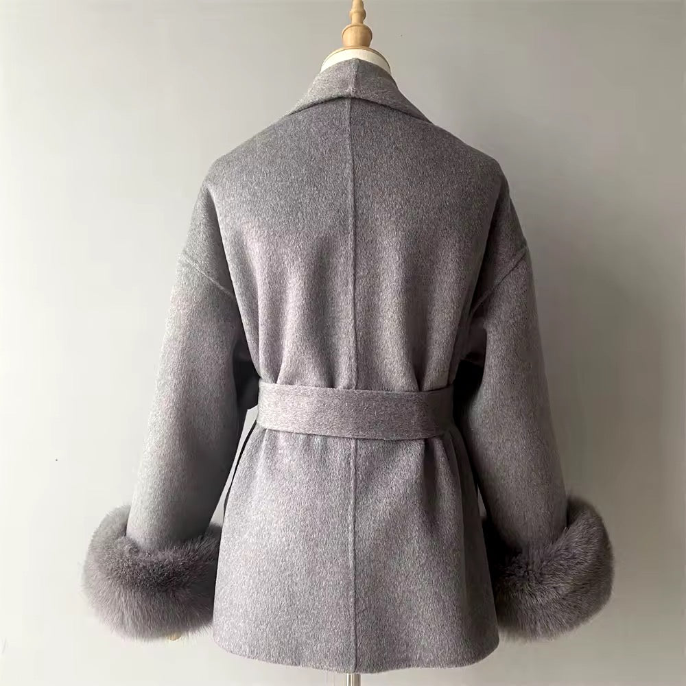 Betsy fur coat- grey