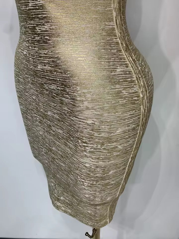 Sarah bandage dress- golden