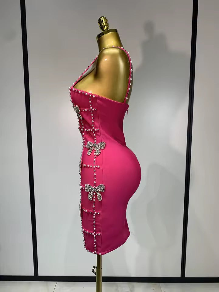 Morgan bandage dress- pink