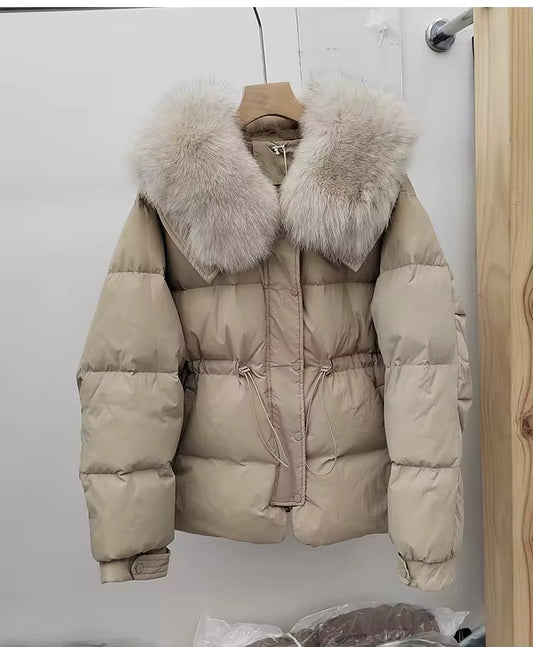 Amira down coat- deep beige